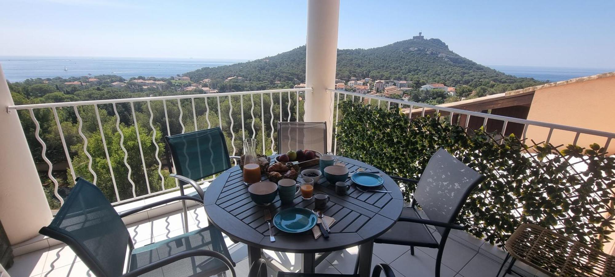 Agay Cap Esterel Le Hameau F2 Clim Plein Sud Dernier Etage Magnifique Vue Mer Saint-Raphael (Var) Exterior foto
